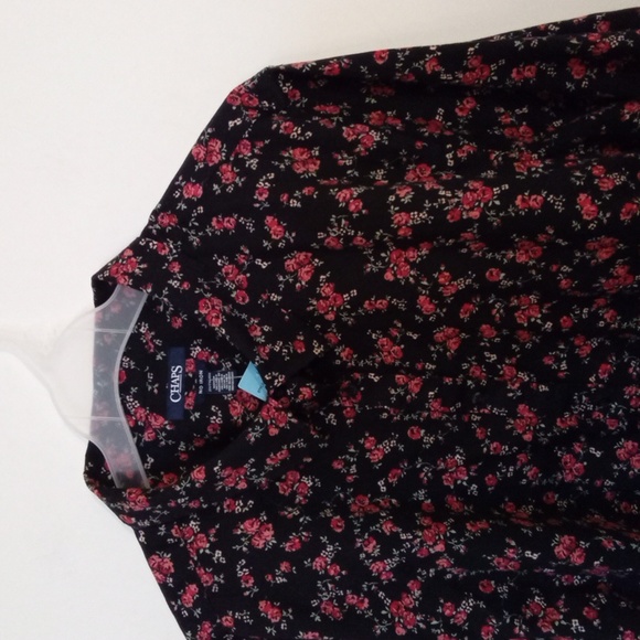 Ralph Lauren Ditsy Floral on Black Button Up Shirt - Picture 2 of 11